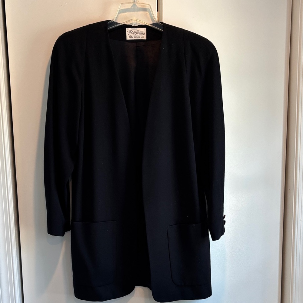Vintage Paul Stanley Black Women's Wool Blazer